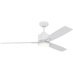 Nuvel Ceiling Fan with Light - White / White
