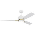 Nuvel Ceiling Fan with Light - White / Oilcan Brass / White