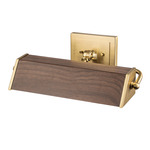 Cade Picture Light - Brushed Brass / Light Wood