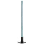 Estela Floor Lamp - Black / Sea Blue Wood