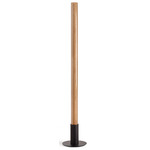 Estela Floor Lamp - Black / Natural Cherry