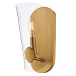 Armory Wall Light - Natural Aged Brass / Clear