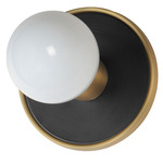 Hollywood Wall Light - Aged Brass / Black