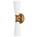 Krevat Wall Light - Natural Aged Brass / Satin White