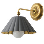 Primrose Wall Light - Gold / Dark Grey