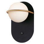 Revolve Wall Sconce - Black / Satin White