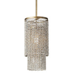 Fontaine Pendant - Golden Silver / Weathered Wood