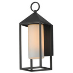 Aldous Outdoor Wall Light - Black / Satin White