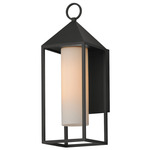 Aldous Outdoor Wall Light - Black / Satin White