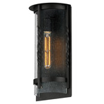 Foundry Outdoor Wall Light - Black / Clear