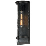 Foundry Outdoor Wall Light - Black / Clear