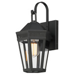 Oxford Outdoor Wall Sconce - Black / Clear