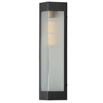 Triform Outdoor Wall Light - Black / Brass / Clear Ribbed