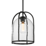 Foundry Outdoor Pendant - Black / Clear