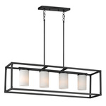 Lateral Linear Pendant - Black / Satin White