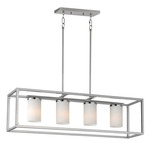 Lateral Linear Pendant - Satin Nickel / Satin White