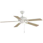 Super-Max Ceiling Fan - Matte White / White / White Oak