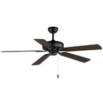 Super-Max Ceiling Fan - Black / Black / Walnut