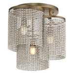 Fontaine Ceiling Light - Golden Silver / Weathered Wood