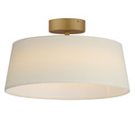 Paramount Ceiling Light - Natural Aged Brass / Off White