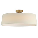 Paramount Ceiling Light - Natural Aged Brass / Off White