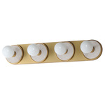 Hollywood Bathroom Vanity Light - Aged Brass / White Alabaster