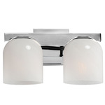 Scoop Bathroom Vanity Light - Polished Chrome/ Marble