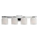 Scoop Bathroom Vanity Light - Polished Chrome / Marble