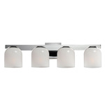 Scoop Bathroom Vanity Light - Polished Chrome/ Marble