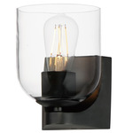 Scoop Wall Light - Black / Clear