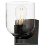 Scoop Wall Light - Black/ Clear