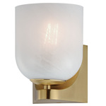 Scoop Wall Light - Natural Aged Brass / Marble