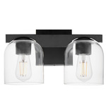 Scoop Bathroom Vanity Light - Black / Clear