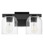 Scoop Bathroom Vanity Light - Black/ Clear