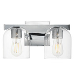 Scoop Bathroom Vanity Light - Polished Chrome/ Clear