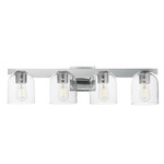 Scoop Bathroom Vanity Light - Polished Chrome / Clear