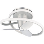 Veloce Fandelier Smart Ceiling Fan with Color Select Light - Titanium Silver / Titanium Silver