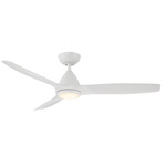 Skylark Smart Ceiling Fan with Color Select Light - Matte White / Matte White