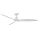 Skylark Smart Ceiling Fan with Color Select Light - Matte White / Matte White
