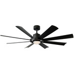 Aura Smart Ceiling Fan with Light - Matte Black / Matte Black
