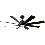 Aura Smart Color-Select Ceiling Fan with Light - Matte Black / Matte Black