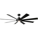Aura Smart Color-Select Ceiling Fan with Light - Matte Black / Matte Black