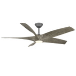Zephyr 5 Smart Ceiling Fan with Color Select Light - Graphite / Weathered Wood