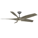 Zephyr Smart 5-Blade Ceiling Fan with Color-Select Light - Graphite / Weathered Wood