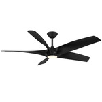 Zephyr Smart 5-Blade Ceiling Fan with Color-Select Light - Matte Black