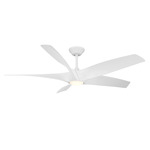 Zephyr 5 Smart Ceiling Fan with Color Select Light - Matte White