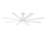 Size Matters Smart Ceiling Fan with Color Select Light - Matte White / Matte White