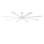 Size Matters Smart Ceiling Fan with Color Select Light - Matte White / Matte White