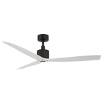 Spinster Smart Ceiling Fan with Light - Matte Black / Matte White