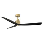 Spinster Smart Ceiling Fan with Light - Soft Brass / Matte Black
